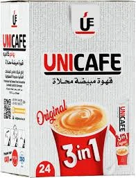 يوني كافيه 3*1 قهوة مبيضة محلاة علبه 24ظرف