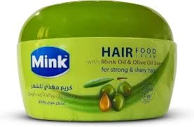 كريم مغذي للشعر بزيت المينك ورائحة زيت الزيتون لشعر قوي ولامع 250مل