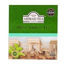 احمد تي شاي أخضر بالنعناع 100 باكت