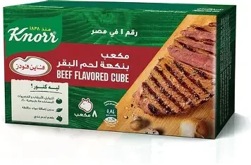 كنور مرقة بنكهة لحم البقر علبه 12 مكعب