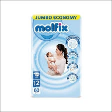 مولفيكس مقاس 2 صغير 60حفاضه
