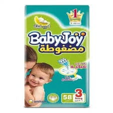 بيبي جوي مقاس 3 وسط 58 حفاض