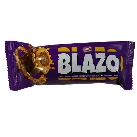 بليزو ويفر رول محشو بكريمة لبشوكولاتة بطعم البندق والكراميل
