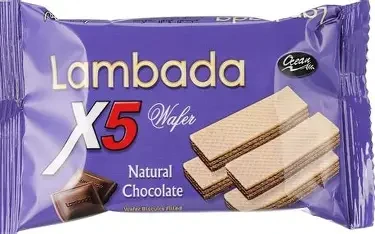 لمبادا بسكويت الويفر المحشو بكريمة الشوكولاتة