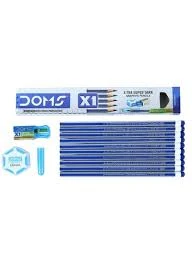 علبة 12 قلم رصاص دومز مع ستاند وبراية واستيكة هدية