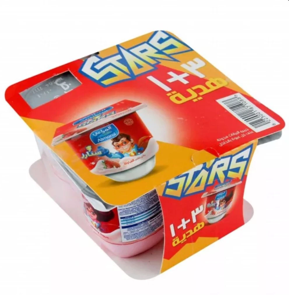 المراعي زبادي بطعم الفراولة 105 جرام عبوة عرض 3+1