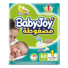 بيبي جوي مقاس 1 مولود جديد 60 حفاض
